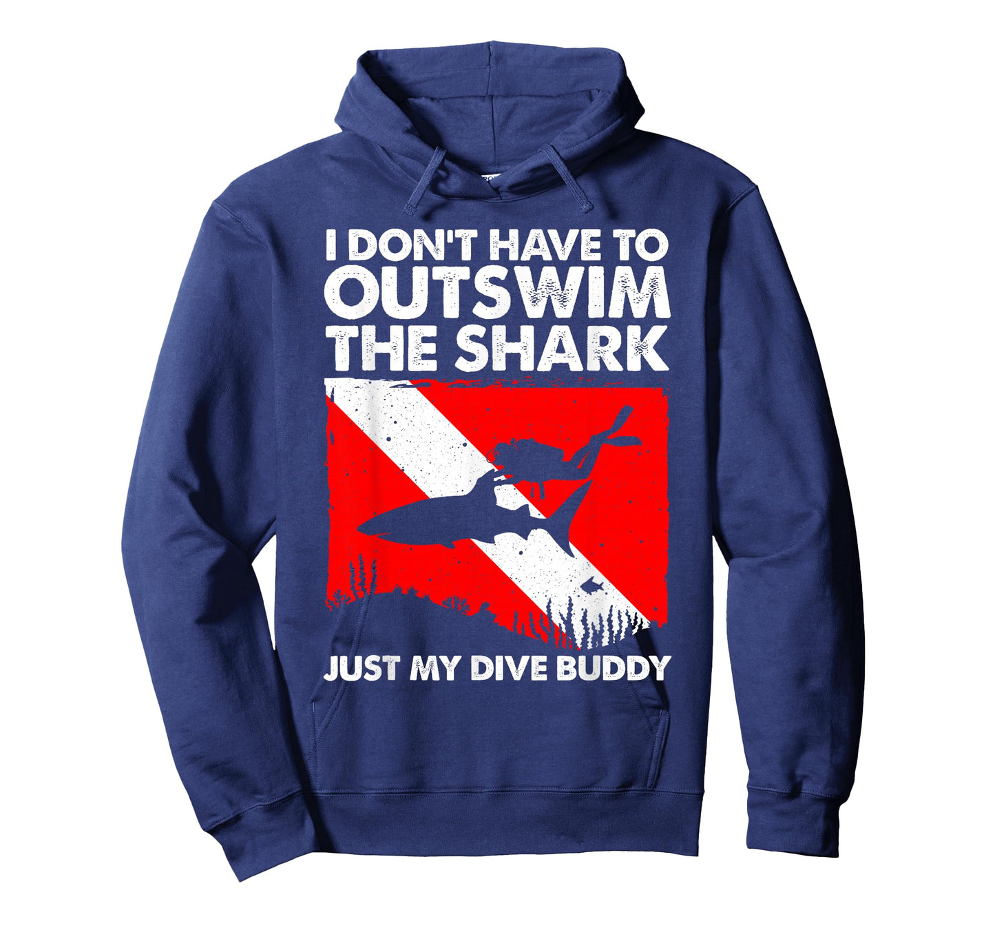 Funny Scuba Diving Design for Men Women Shark Diving Buddy T-Shirt