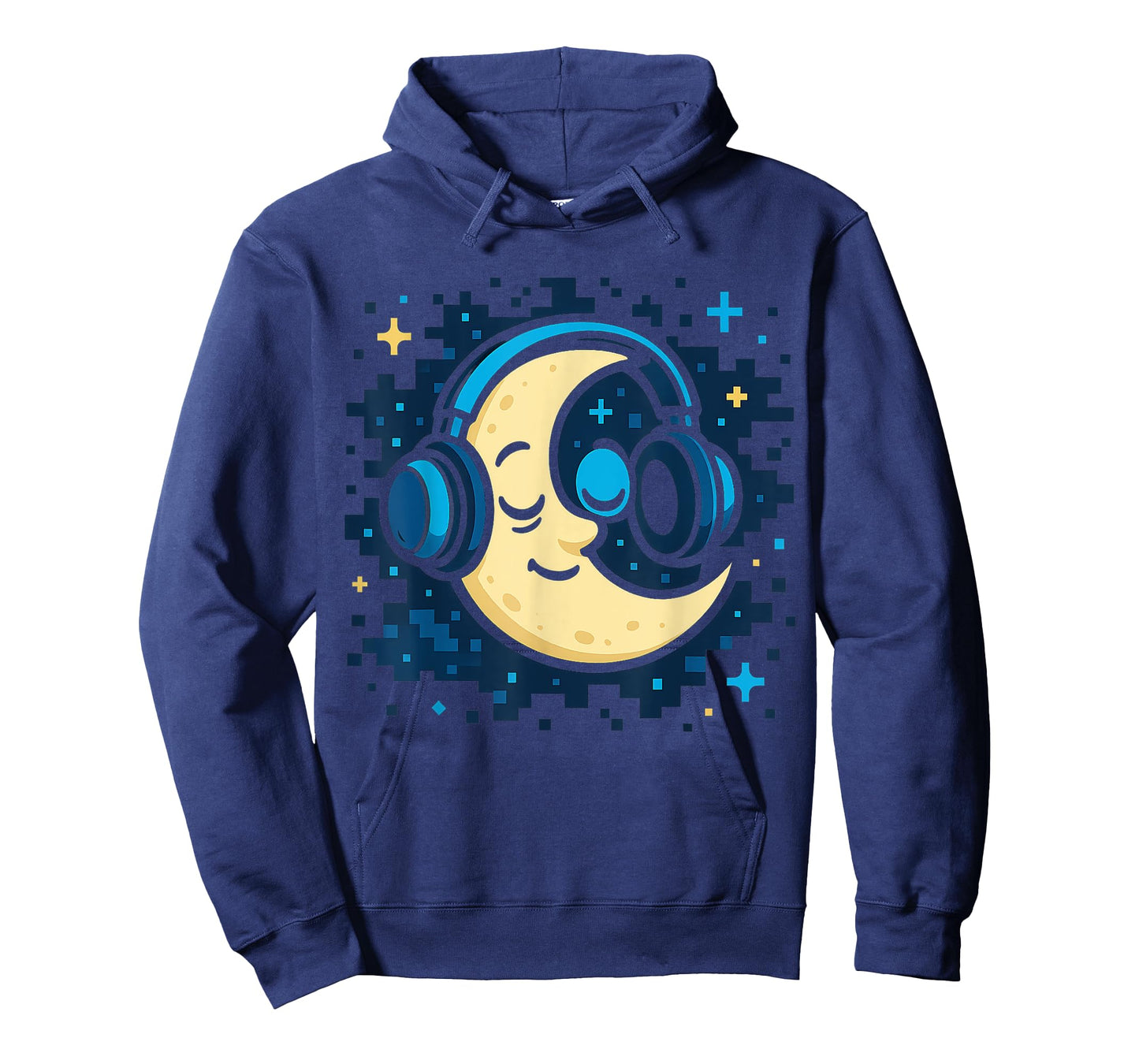 Lofi Lullabies and Focus Beats Moon Headphones Pixel Sky Zen T-Shirt