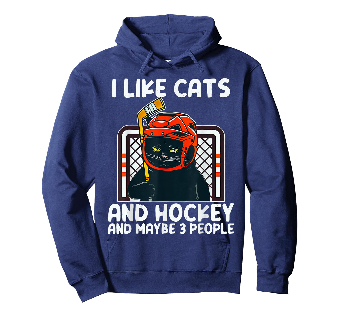 I Like Cats And Hockey And Maybe 3 People Black Catsc T-Shirt