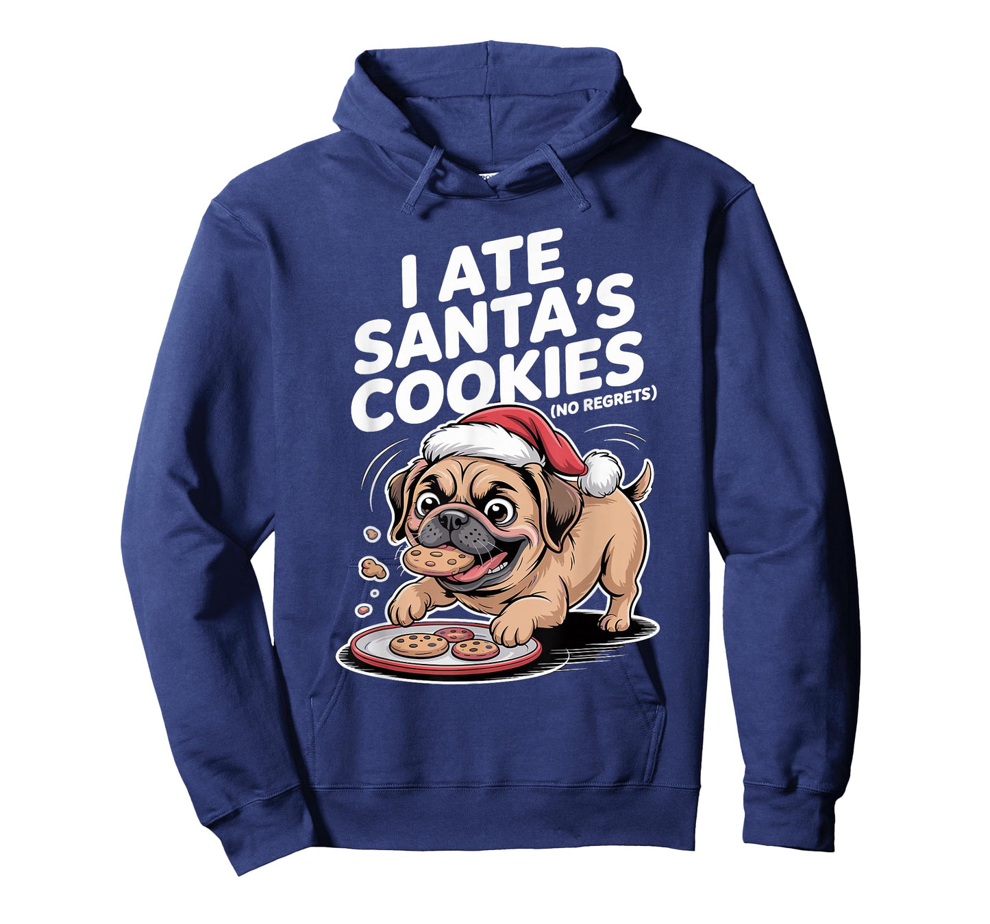 I Ate Santas Cookies Xmas Puppy Funny Christmas Puggle T-Shirt