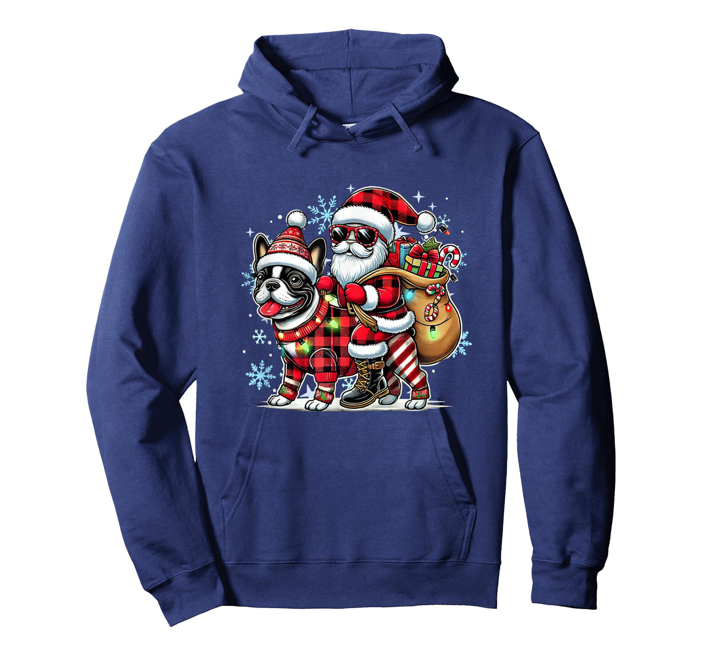 French Bulldog Christmas Buffalo Plaid Xmas Frenchie Lover T-Shirt