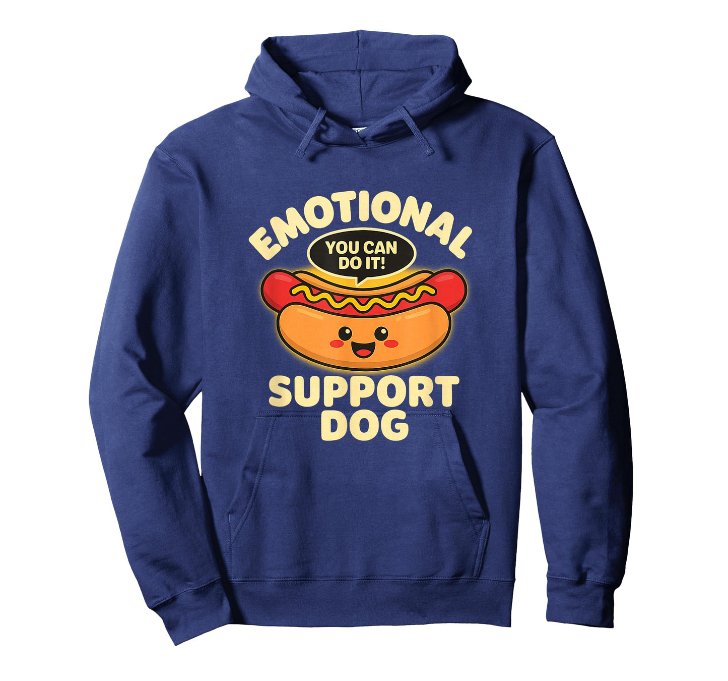 Emotional Support Hot Dogs, Funny Kawaii Hot Dogs Design T-Shirt