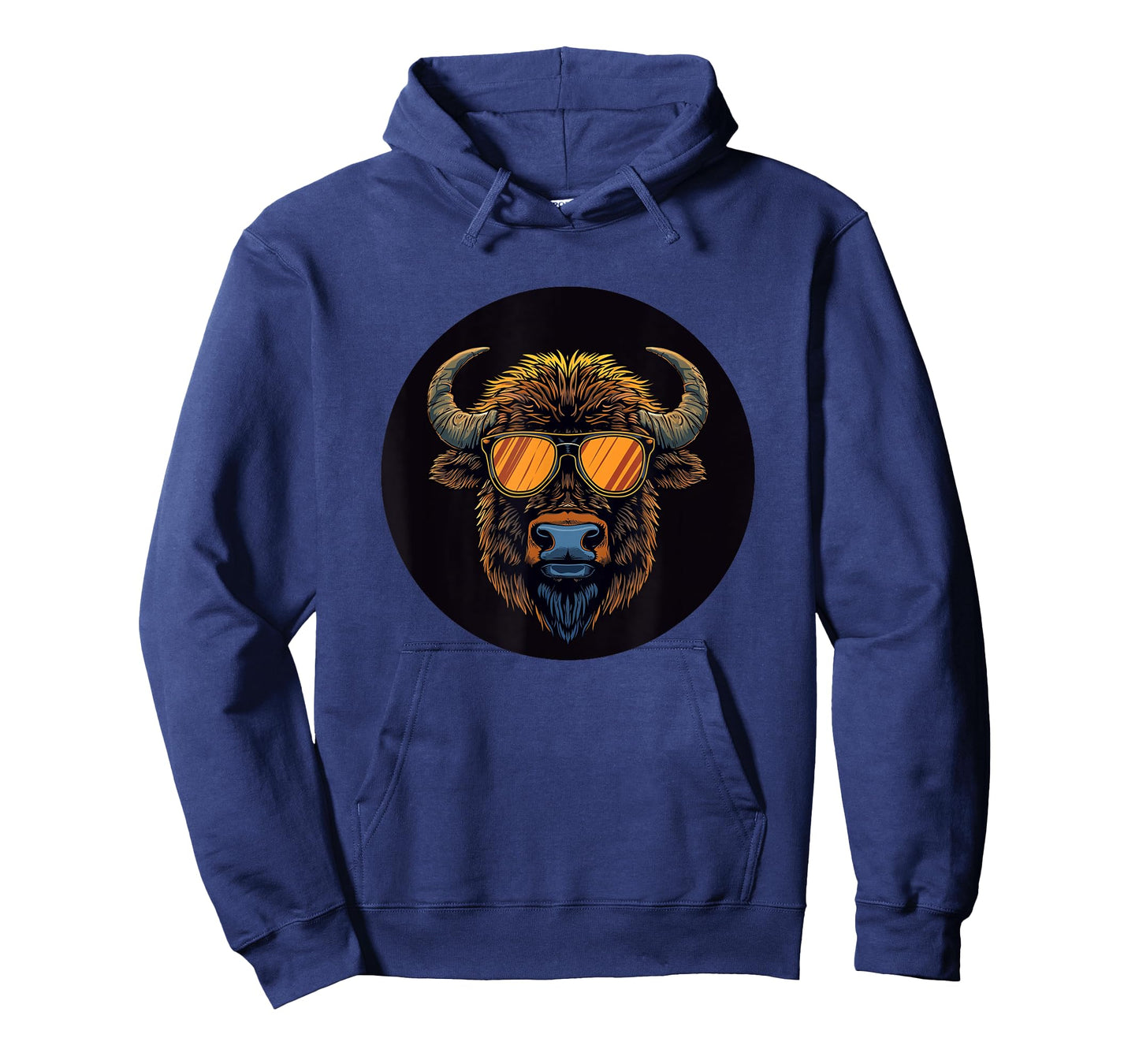 Fun Bison with Sunglasses Graphic for Animal Lovers T-Shirt