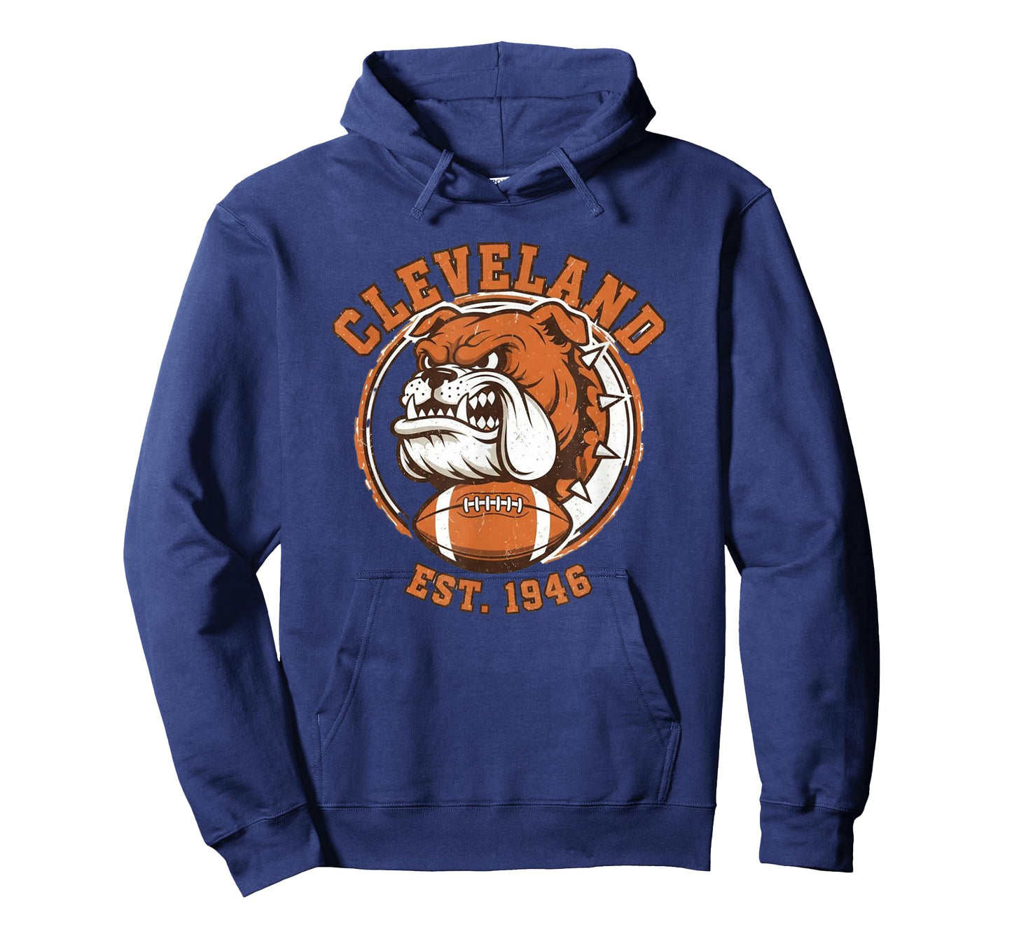 Vintage Cleveland Football Dog Design T-Shirt