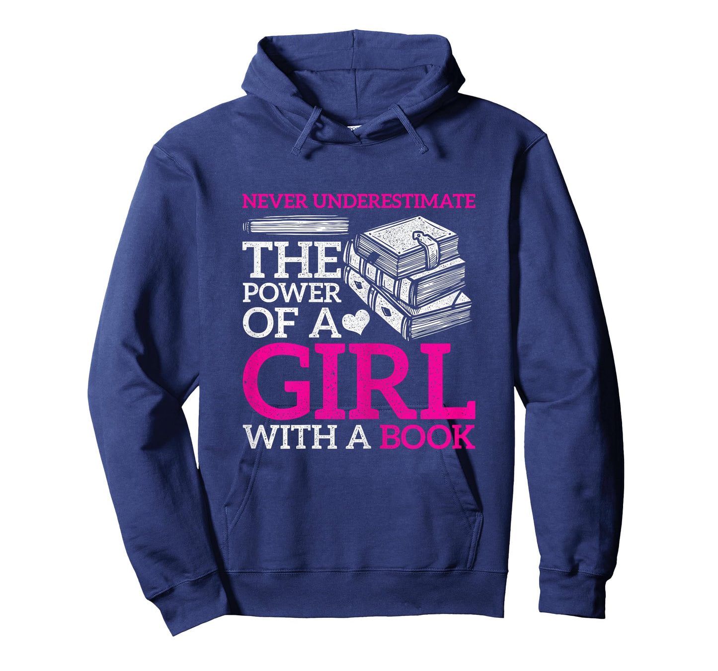 Never Underestimate The Power Of A Girl With A Book Reading T-Shirt