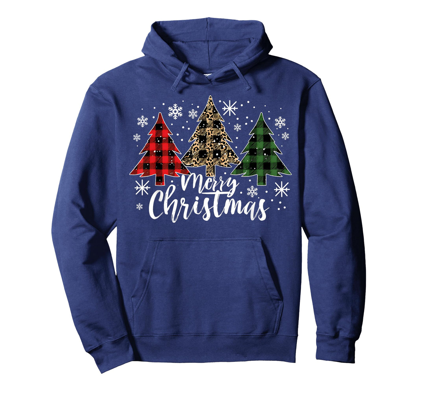 Merry Christmas Tree Buffalo Plaid Red Leopard Green Xmas T-Shirt