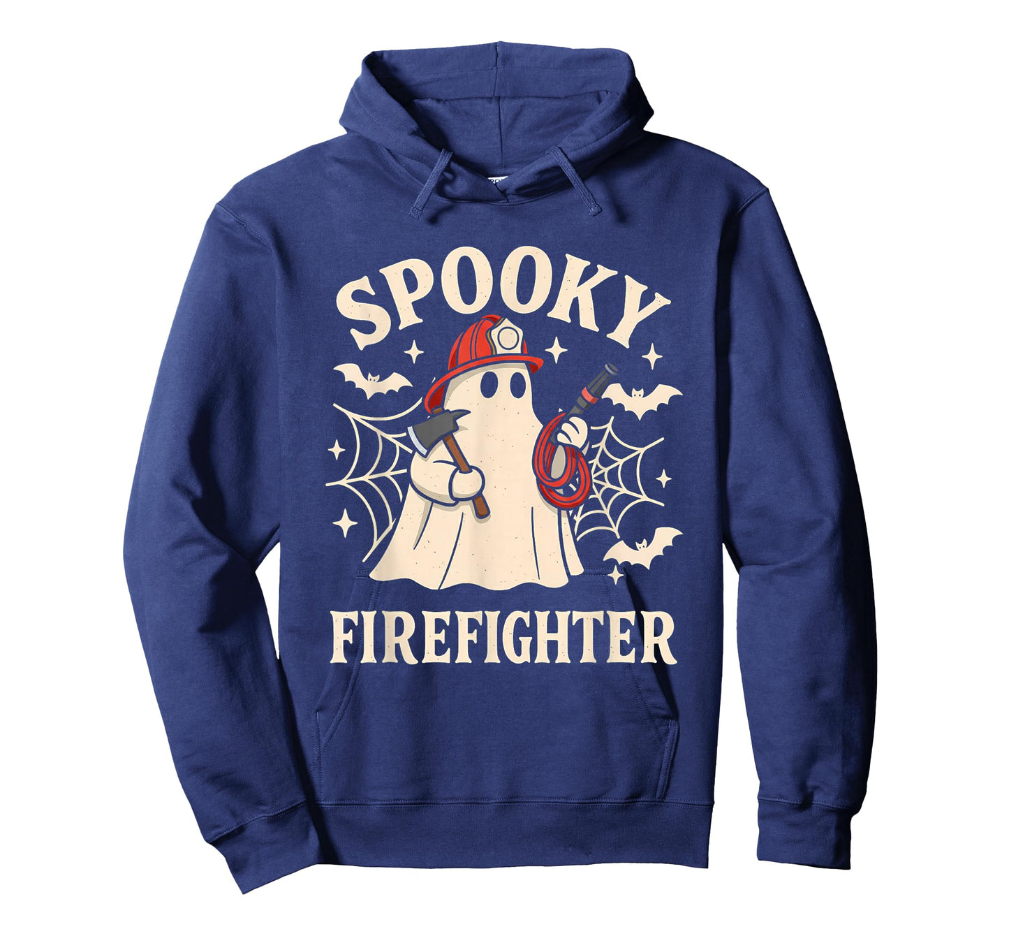 Spooky Firefighter Ghost Funny Halloween Costume Fire Man T-Shirt