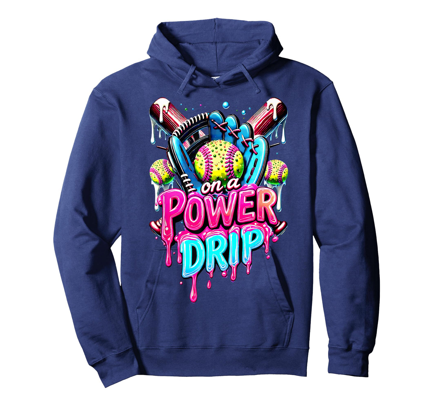 On A Power Drip Softball Ice Cream Dripping With Sprinkles T-Shirt