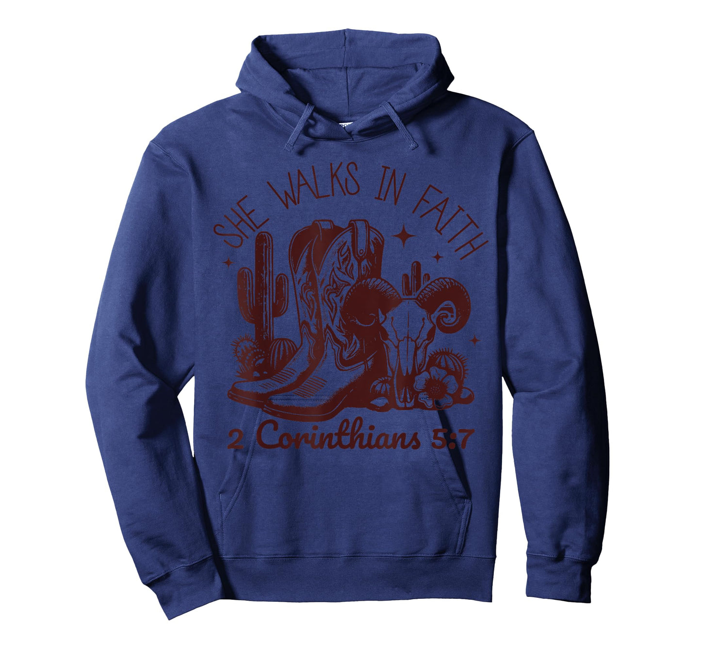 Country Western Christian Bible Verse 2 Corinthians 5:7 T-Shirt