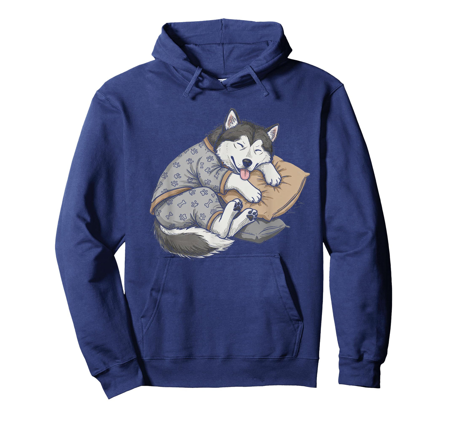 Funny Sleepy Alaskan Malamute Pajama Men Women Kids T-Shirt