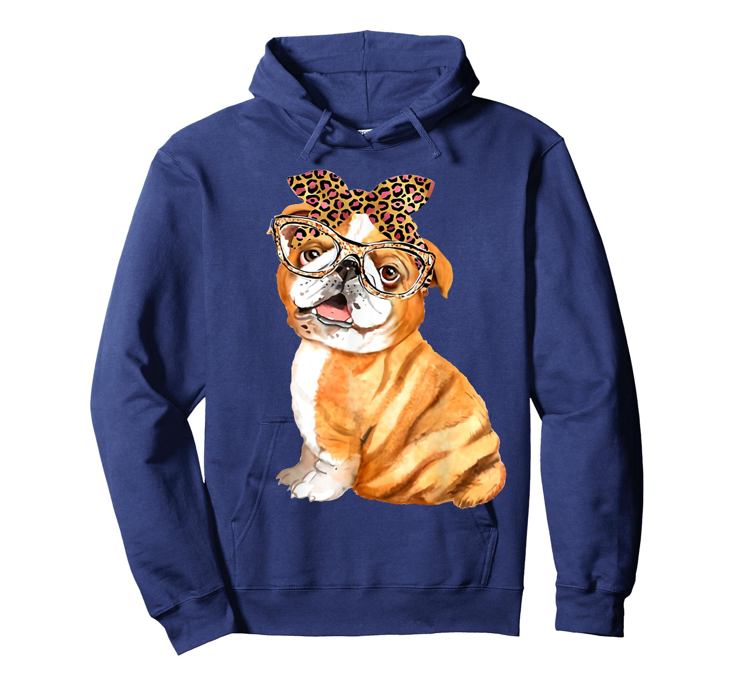 English Bulldog, Dog Dad Mom Gifts, Nerdy Glasses Bulldog Men Women Girls Kids T-Shirt