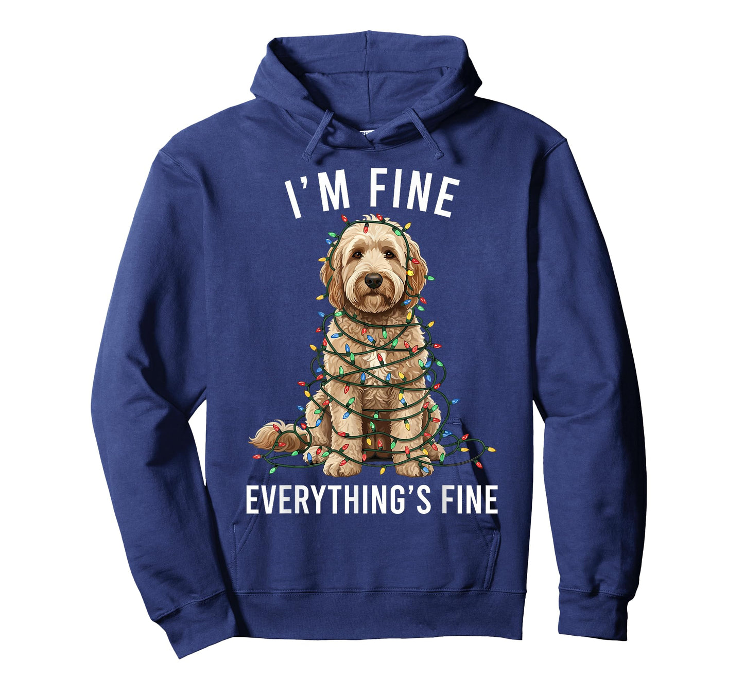 Goldendoodle Christmas I'm Fine Everything is Fine T-Shirt