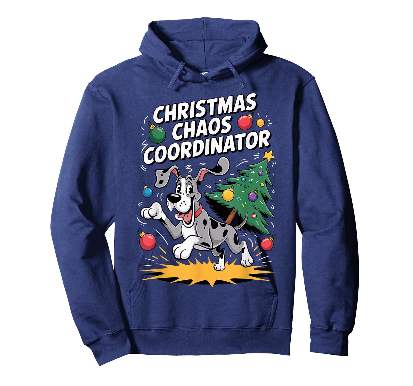 Christmas Chaos Coordinator Xmas Puppy Funny Great Dane T-Shirt