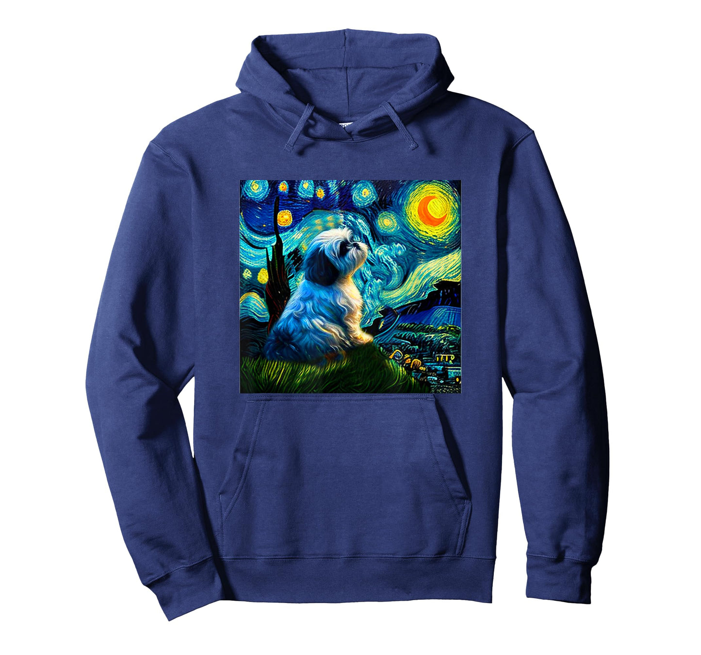 Shih Tzu Funny T-Shirt, Dog, Van Gogh, Starry Night, Cute, Men's, Children, Funny, Clothes, Goods, Gift T-Shirt