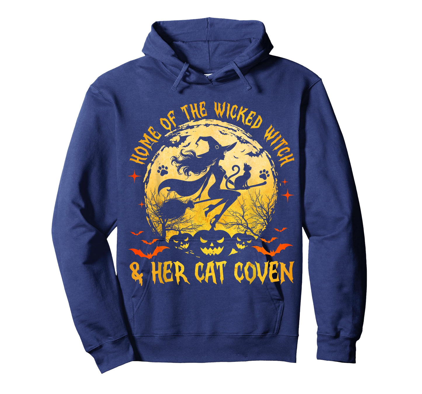Home Of The Wicked And Her Cat Funny Witch Halloween Women T-Shirt