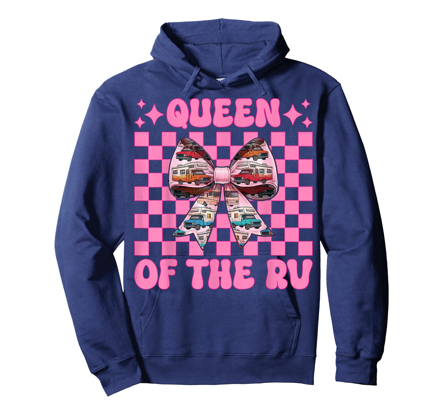 Queen of The Rv Camping Camper Motorhome Girl Mom Coquette T-Shirt