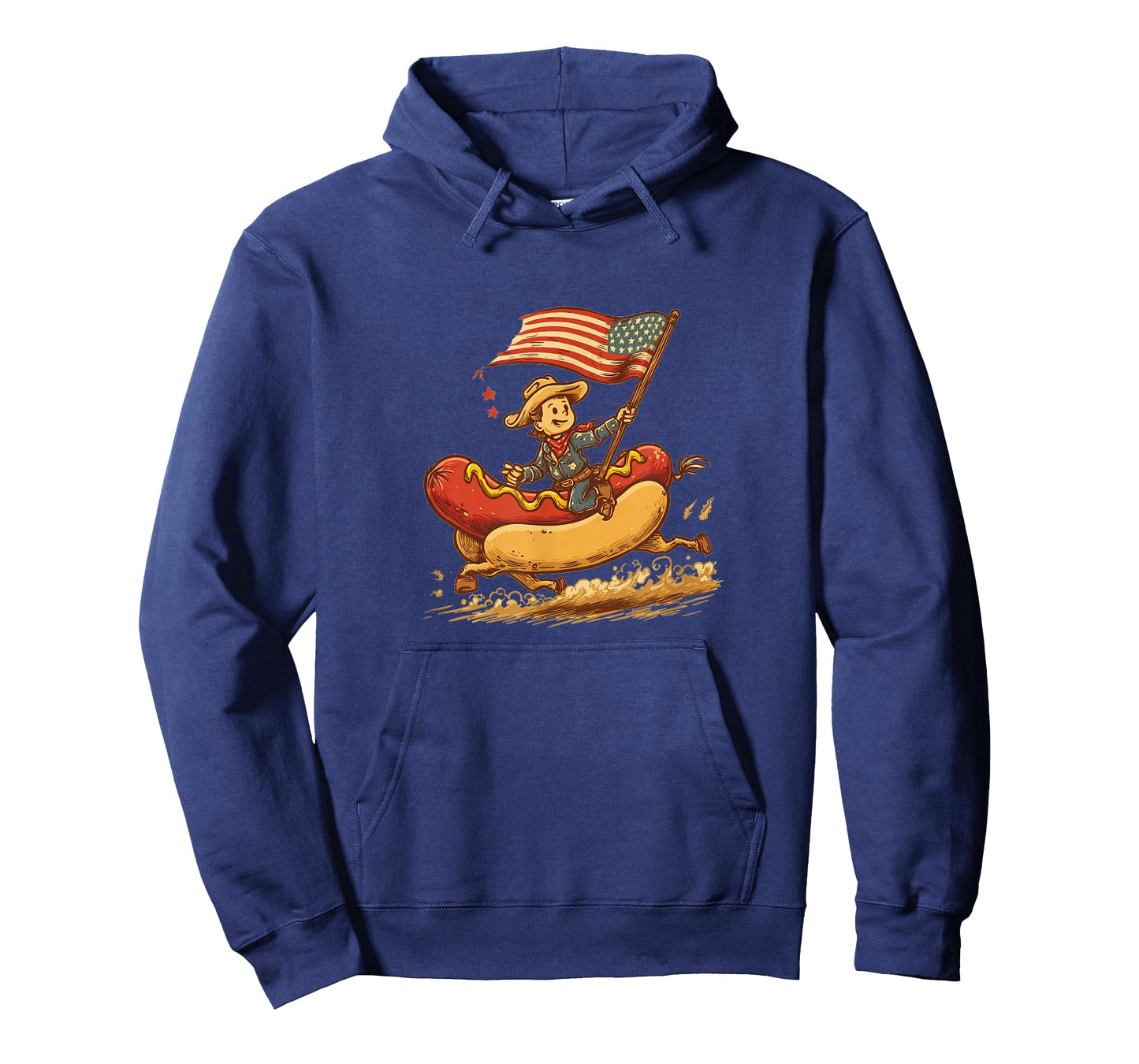 US Hotdog Look with Cool Cowboy for Barbeque Lovers T-Shirt