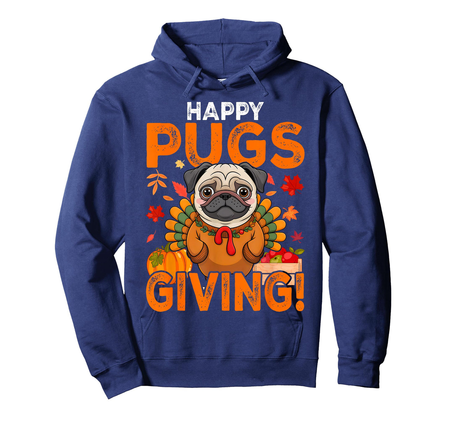 Funny Pug Dog Happy Pugsgiving Thanksgiving T-Shirt