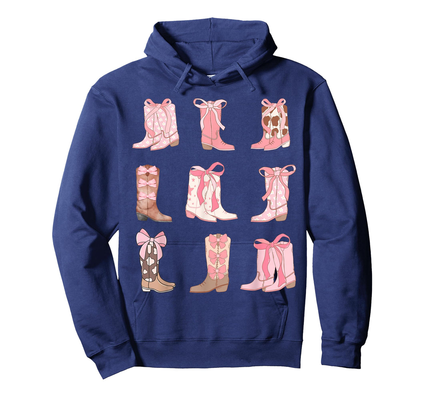 Cowgirl Boots Coquette Aesthetic and Pink Bows T-Shirt