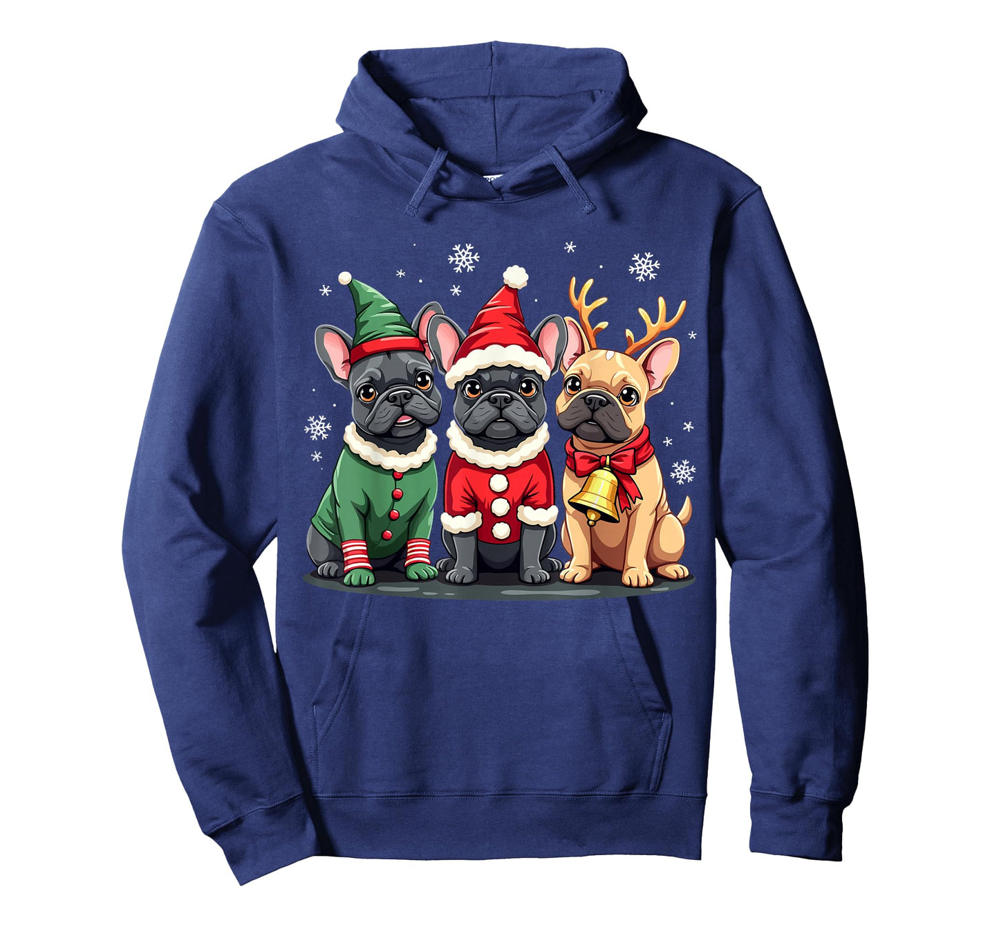 French Bulldog Christmas Dogs Funny Santa Reindeer Elf T-Shirt