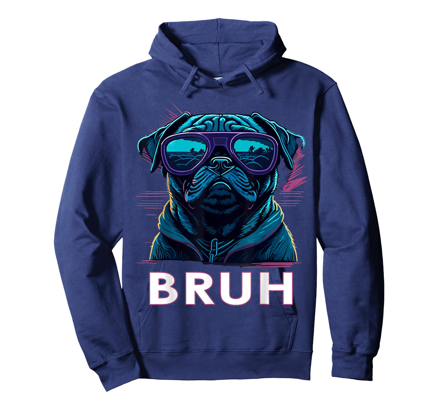 Cool Pug says โBruhโ Dog Funny Humor Fashion Men Women Kids T-Shirt