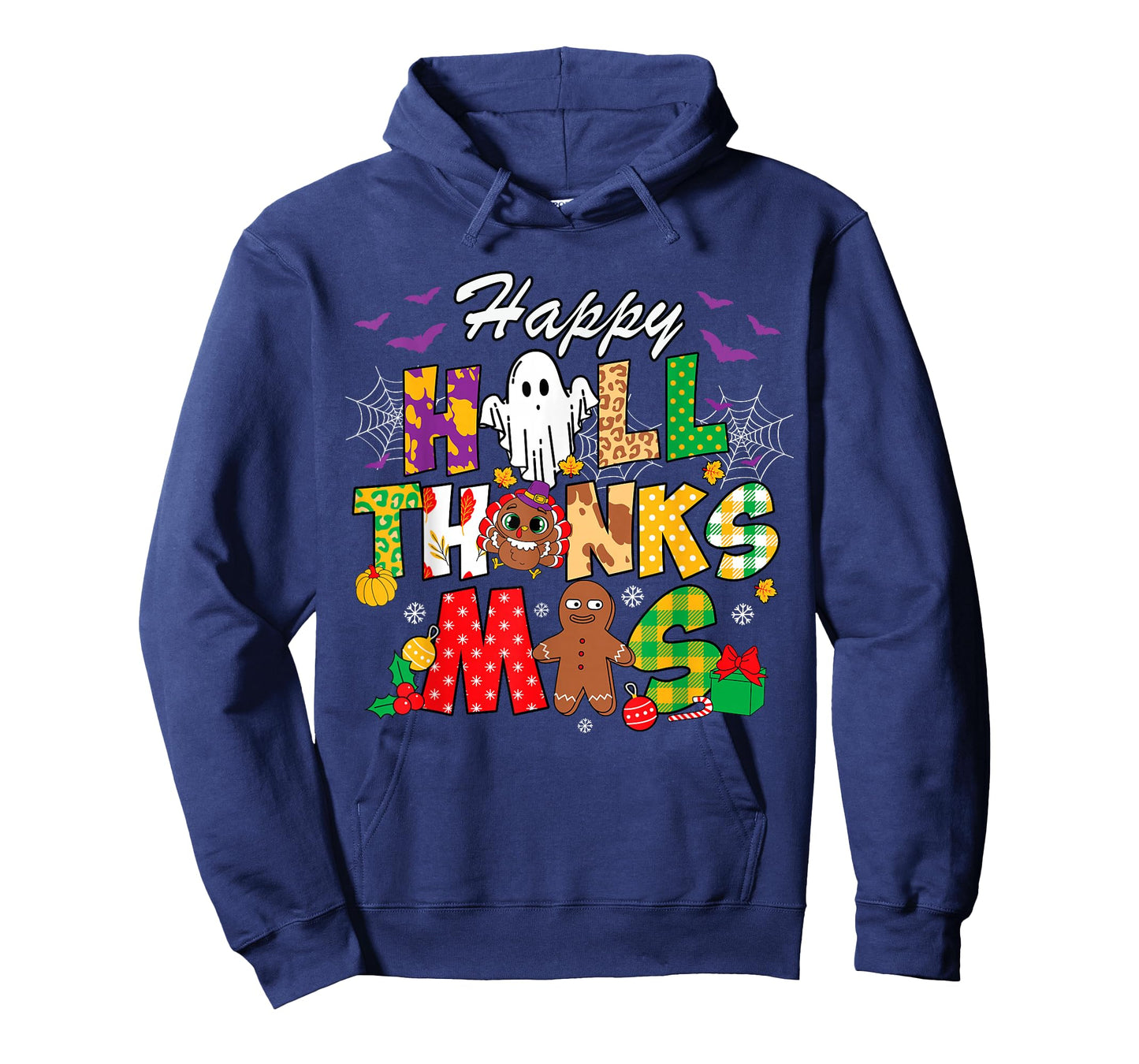 Happy Hallothanksmas Halloween Thanksgiving Christmas Day T-Shirt