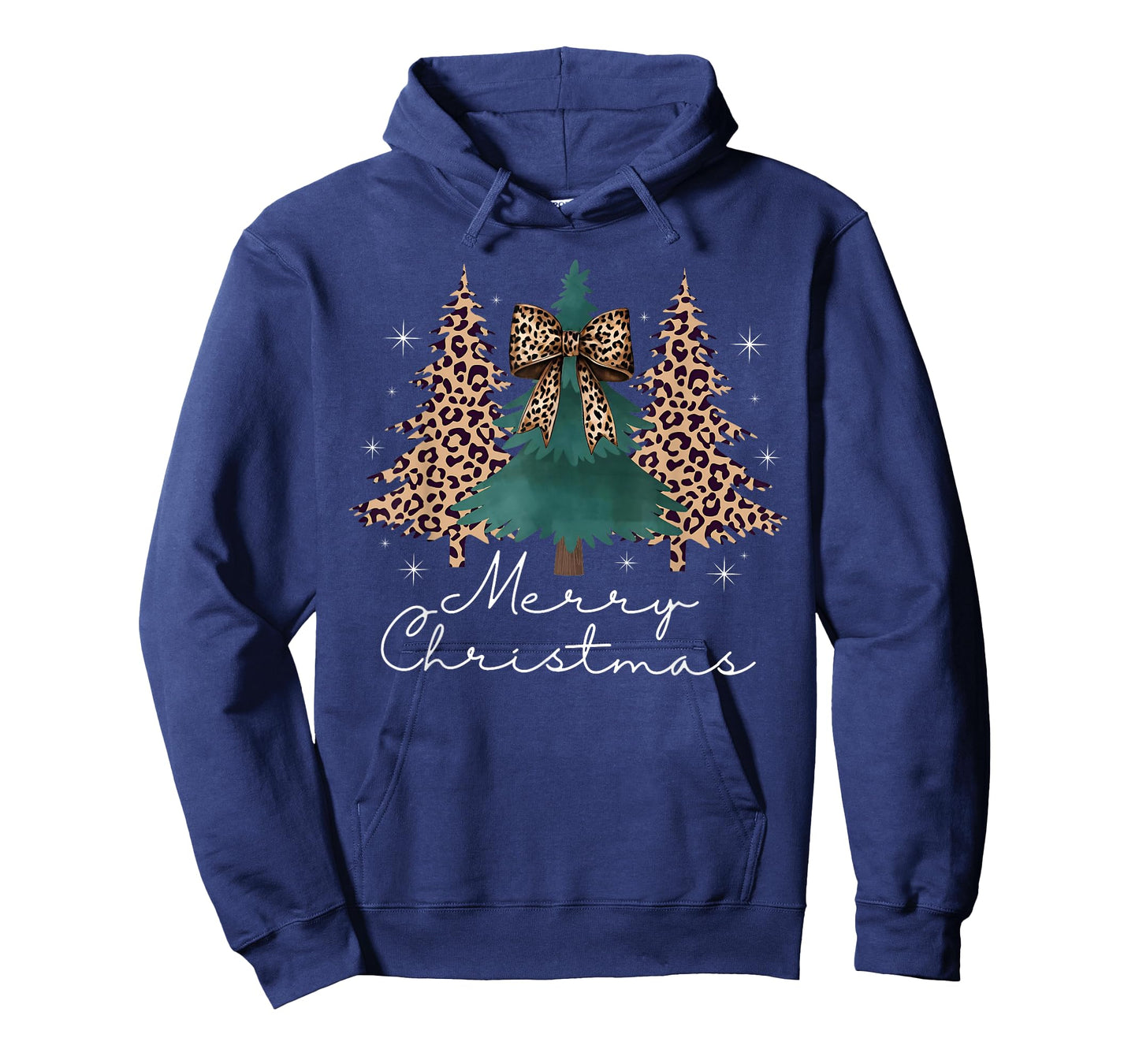 Christmas Trees Leopard Coquette Bow Xmas Pajamas Holiday T-Shirt