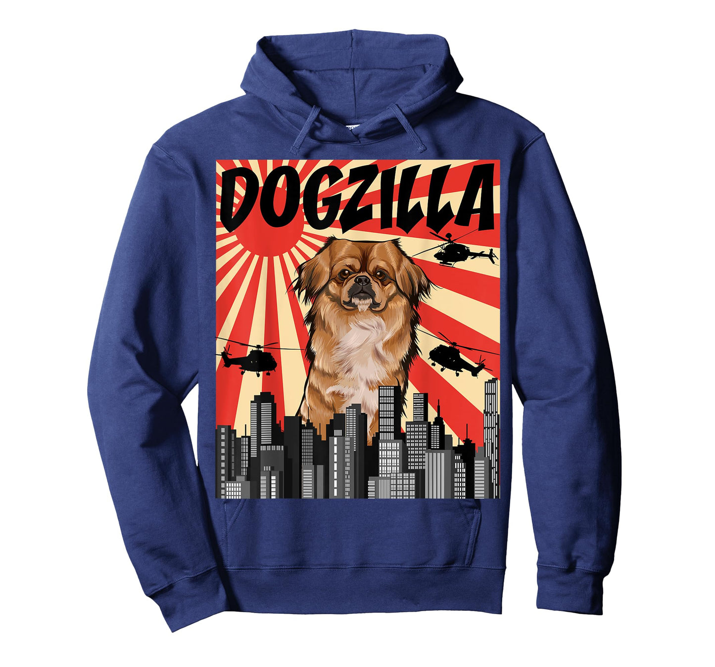 Funny Retro Japanese Dogzilla Pekingese T-Shirt