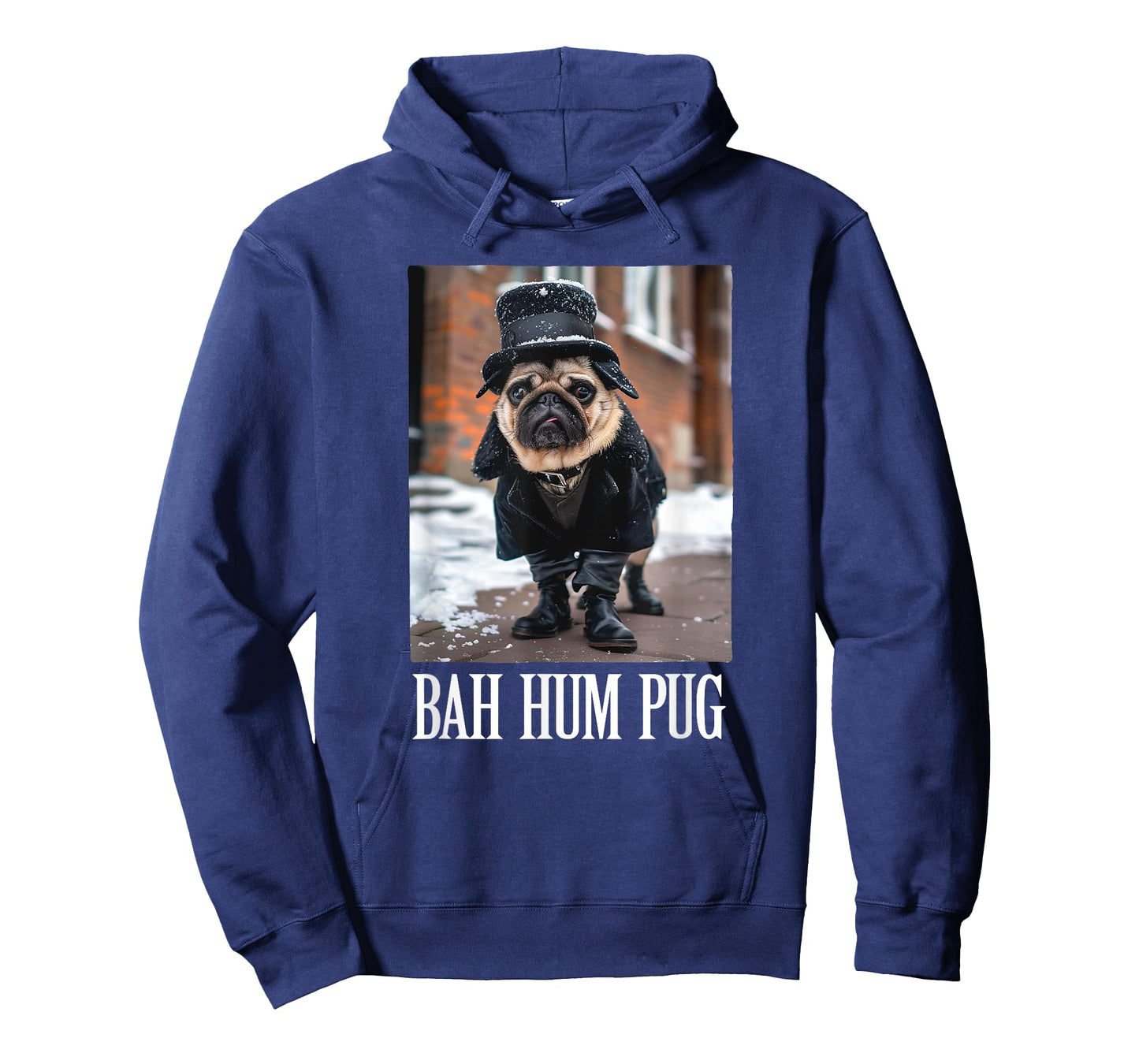 Funny Dog Bah Hum Pug Christmas Pet Holiday Photo Humbug Bug Men Women Girls Kids T-Shirt