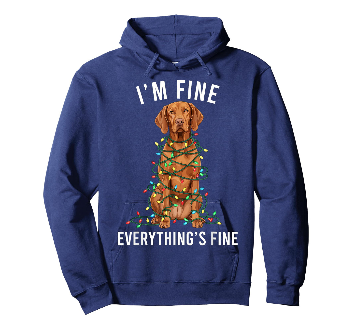 Vizsla Christmas I'm Fine Everything is Fine T-Shirt