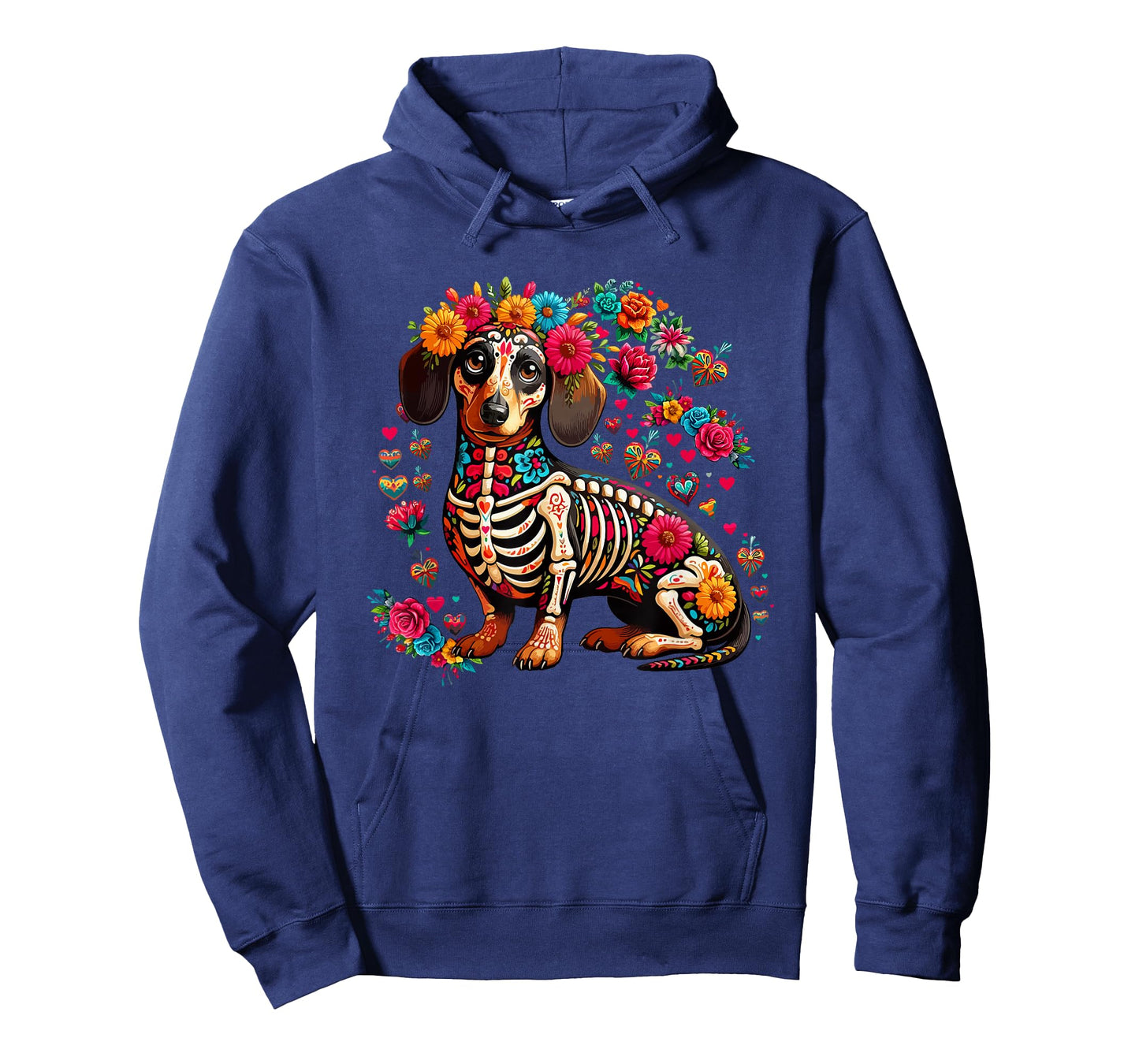 Dachshund Floral Skeleton Dia De Los Muertos Mexican Lover T-Shirt
