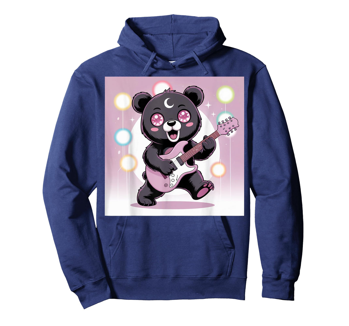 Bear Guitar Rock and Roll Kawaii Goth Girl Clothes Pink Goth T-Shirt