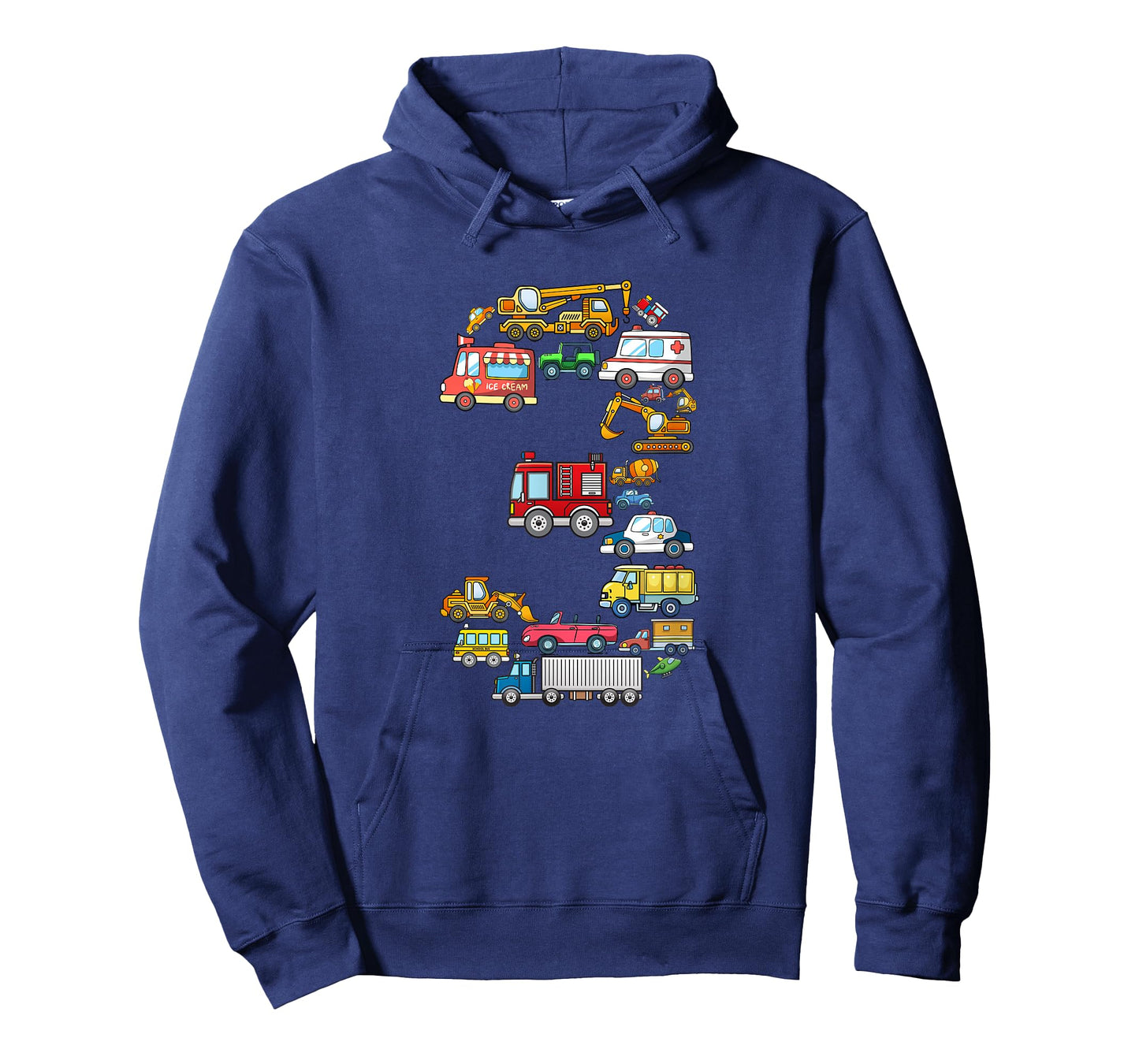 3rd Birthday 3 Year Old Transportation Cars Fire Truck T-Shirt