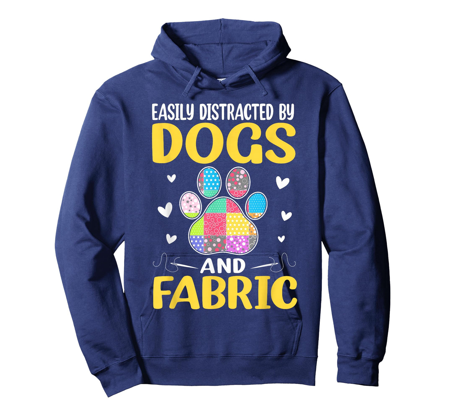 Easily Distracted By Dogs And Fabric Quilting Quilter T-Shirt
