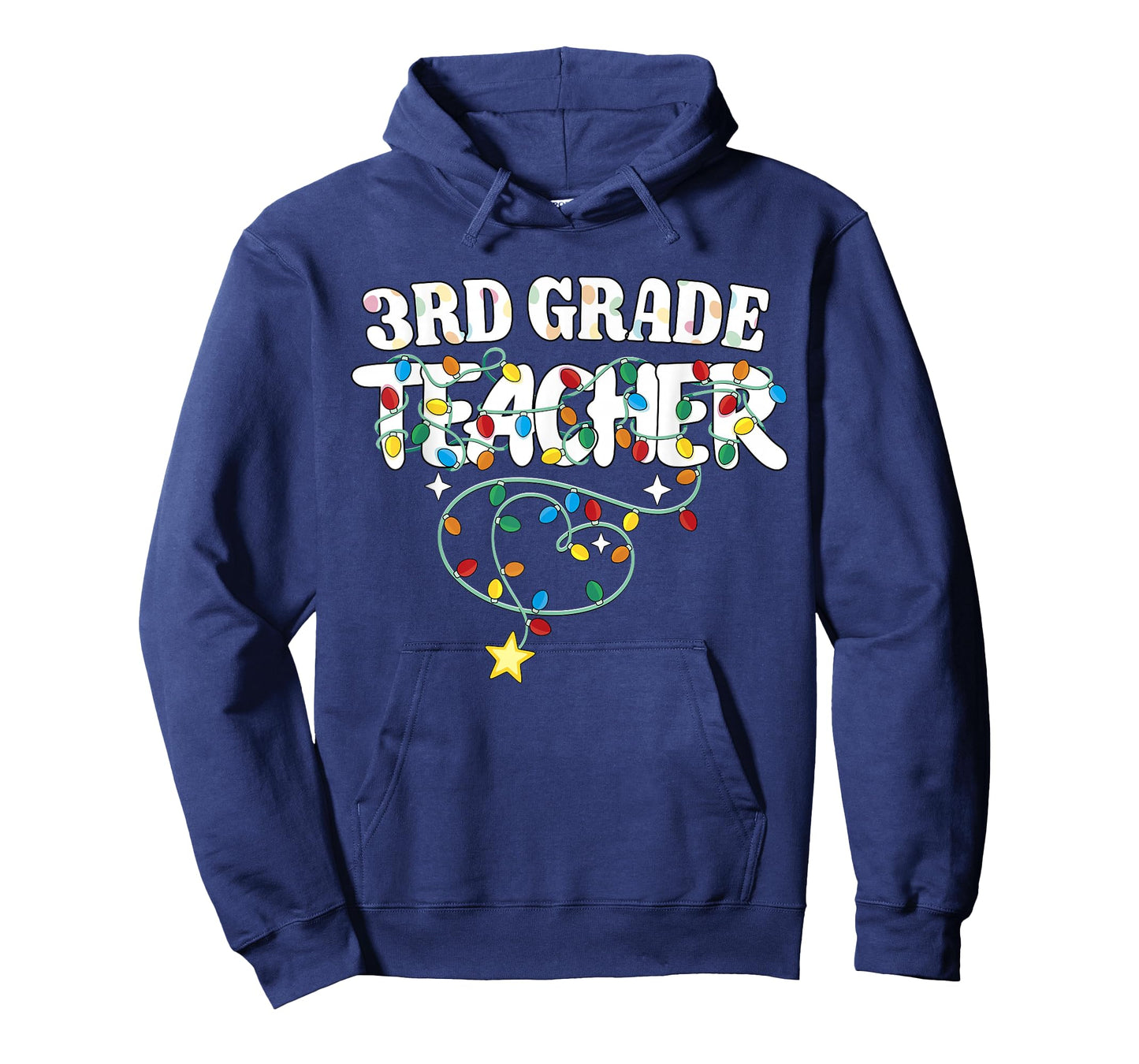 3rd Grade Teacher Christmas Lights Third Grade Teacher Squad T-Shirt