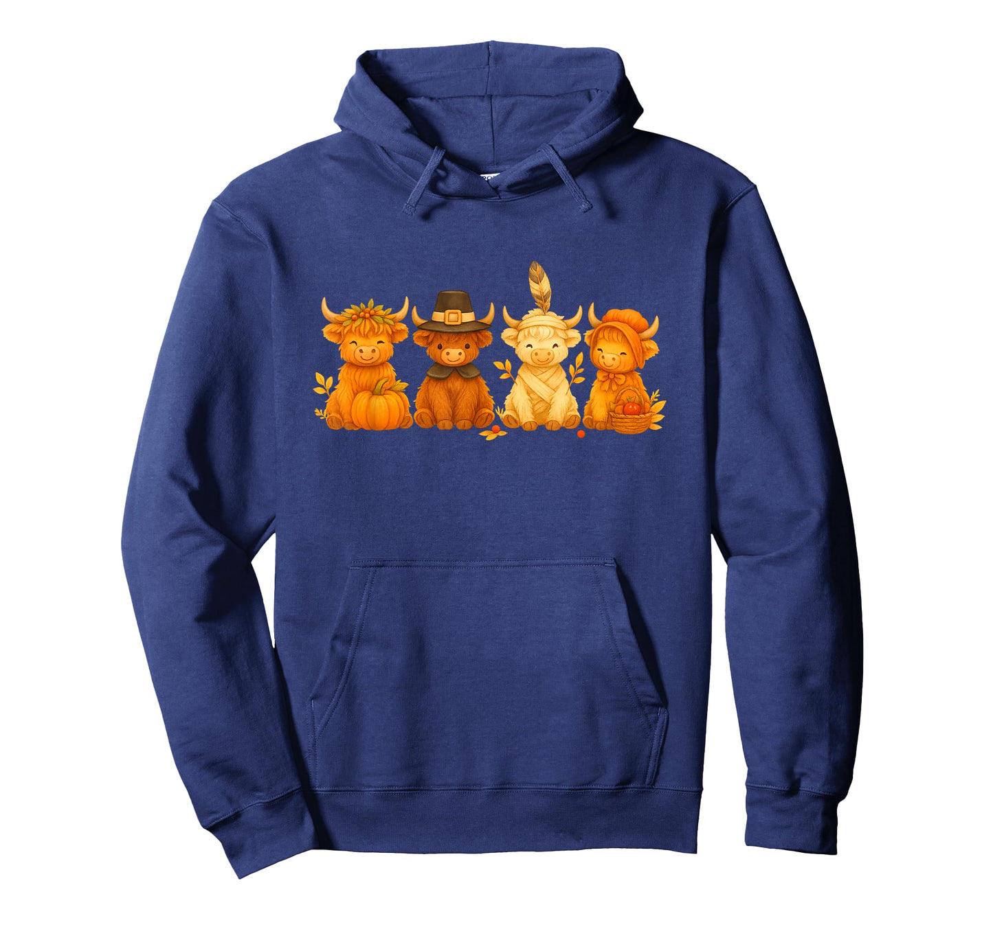 Autumn Thanksgiving Highland Cow Needlework Pattern T-Shirt