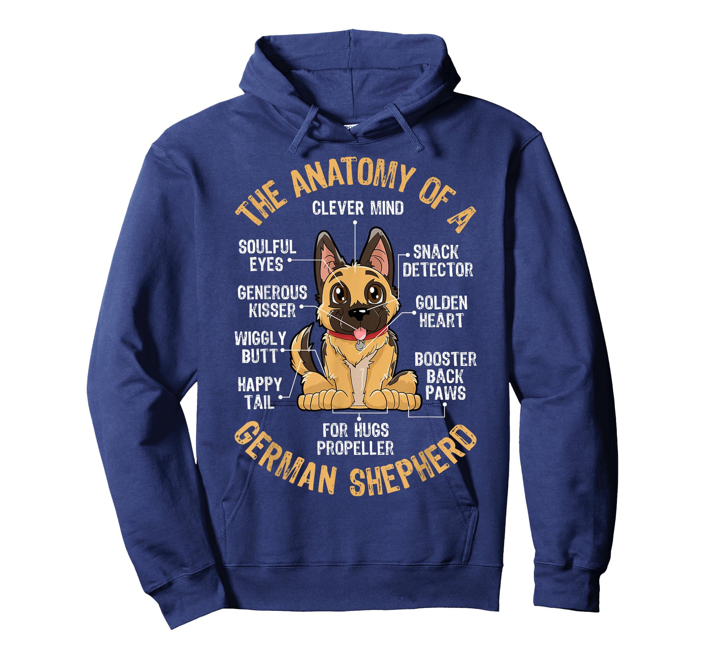 Anatomy of a German Shepherd T Shirt Funny Dog Lover Gifts T-Shirt