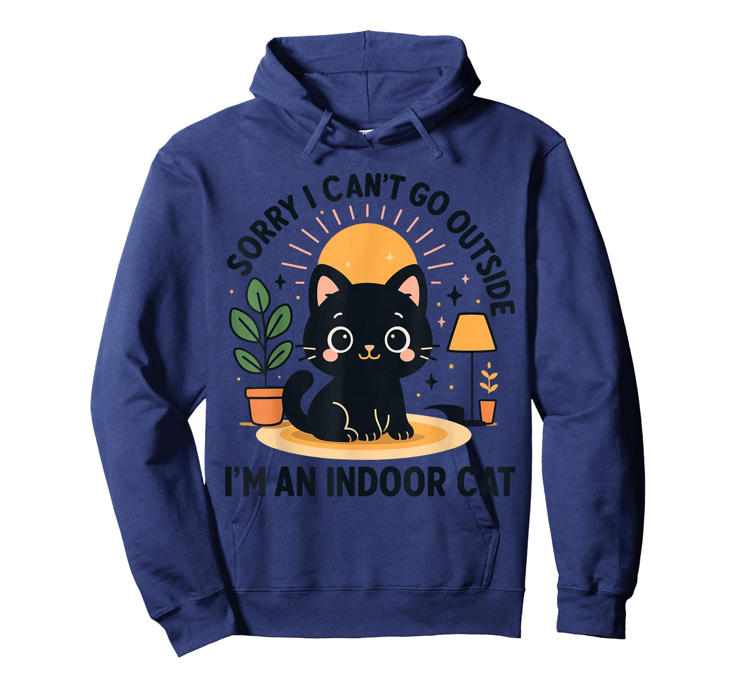 Funny Cat Shirt Introvert Sorry I Can’t Go I’m an Indoor Cat T-Shirt