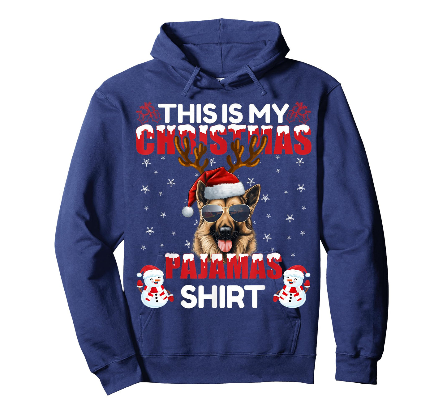 Family Matching Funny Xmas Pajama German Shepherd Christmas T-Shirt