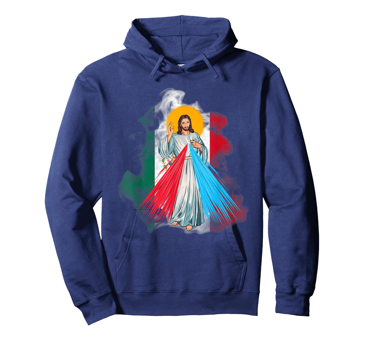 Mercy of JESUS CHRIST with the flag of Mexico. Christian T-Shirt