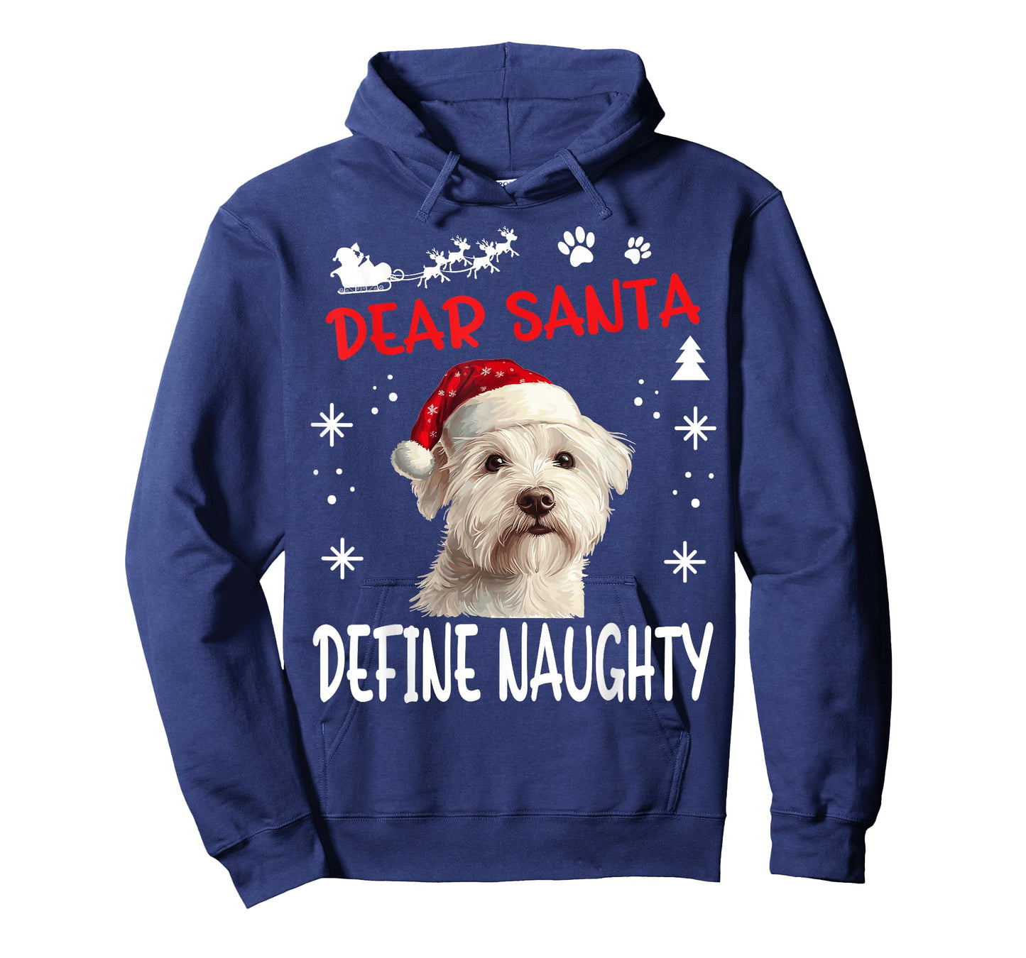 Cute West Highland White Terrier Dog Christmas Dear Santa T-Shirt for Men Women Kids