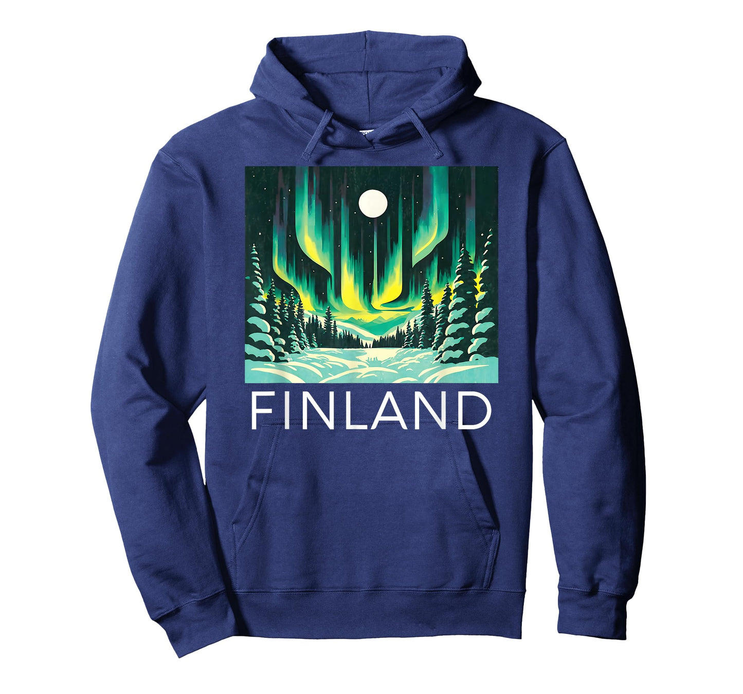 Finland Northern Lights Retro Helsinki Finnish Lapland Snow T-Shirt