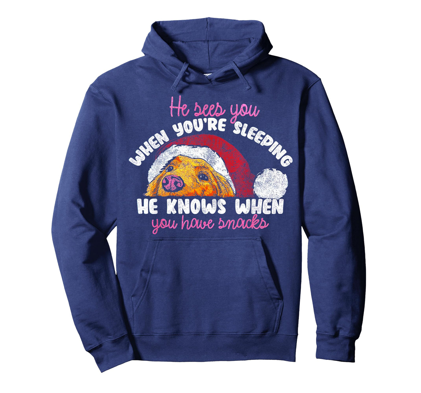 He Sees You When You're Sleeping He Knows You Have Snacks T-Shirt