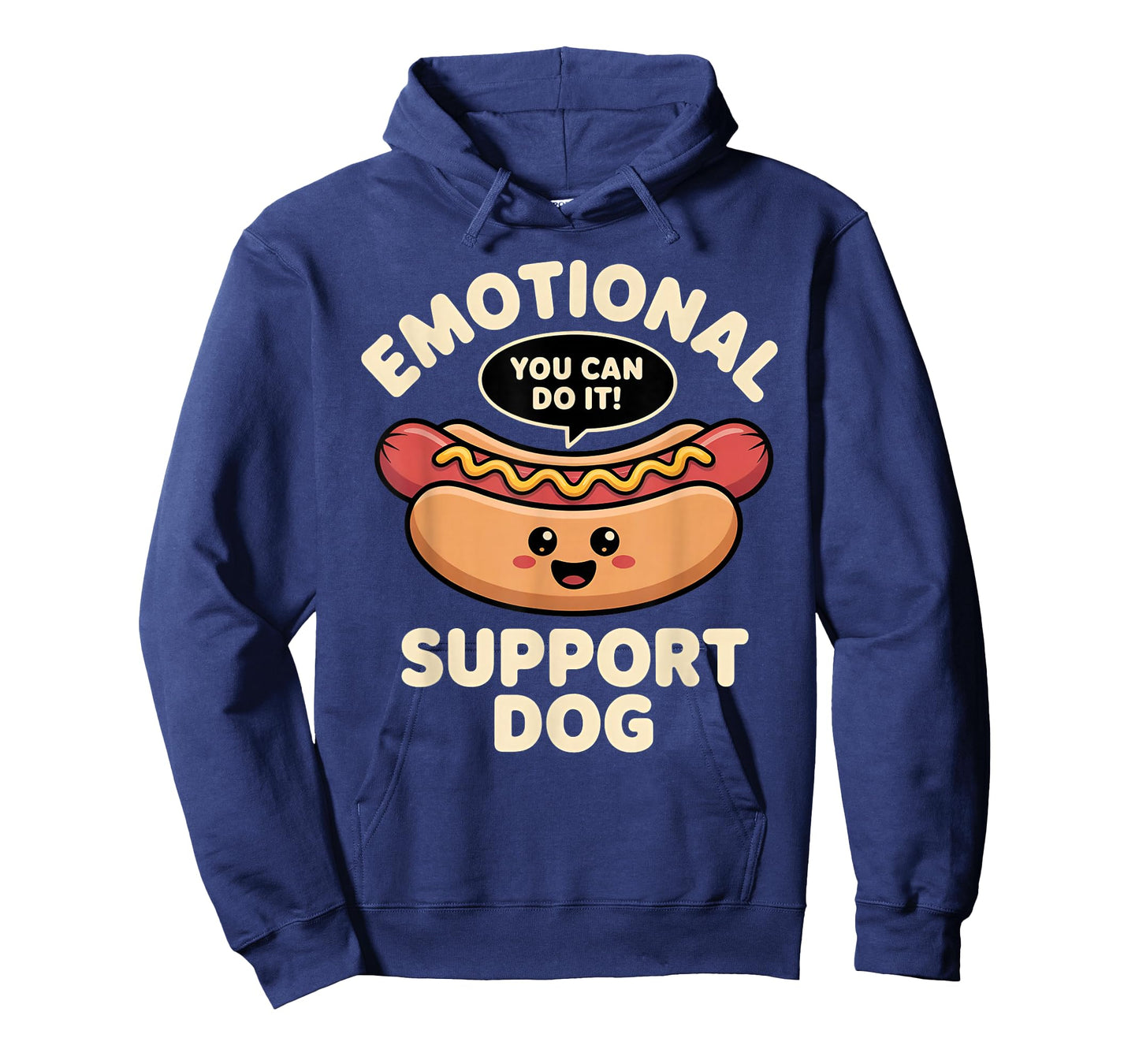 Funny Emotional Support Dog Hot Dog Kawai Motivational Shirt T-Shirt