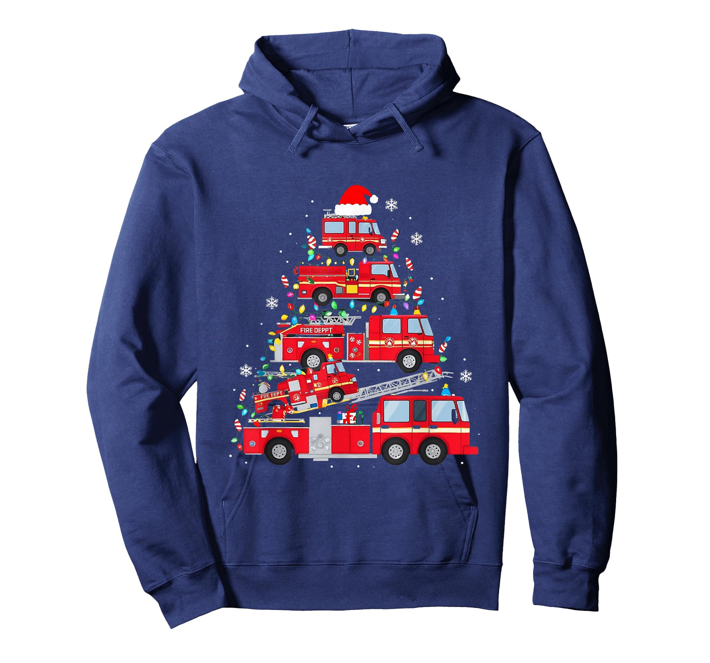 Fire Truck Christmas Tree Firefighter Holiday design T-Shirt