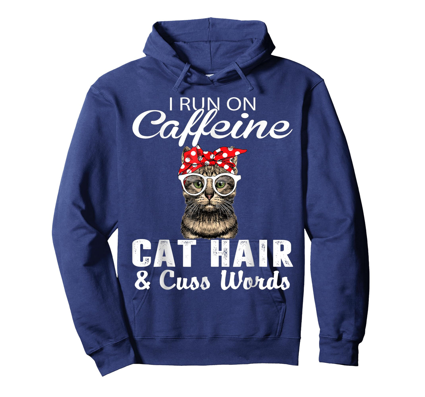 I Run on Caffeine Cat Hair and Cuss Words Cats Lover T-Shirt for Men Women