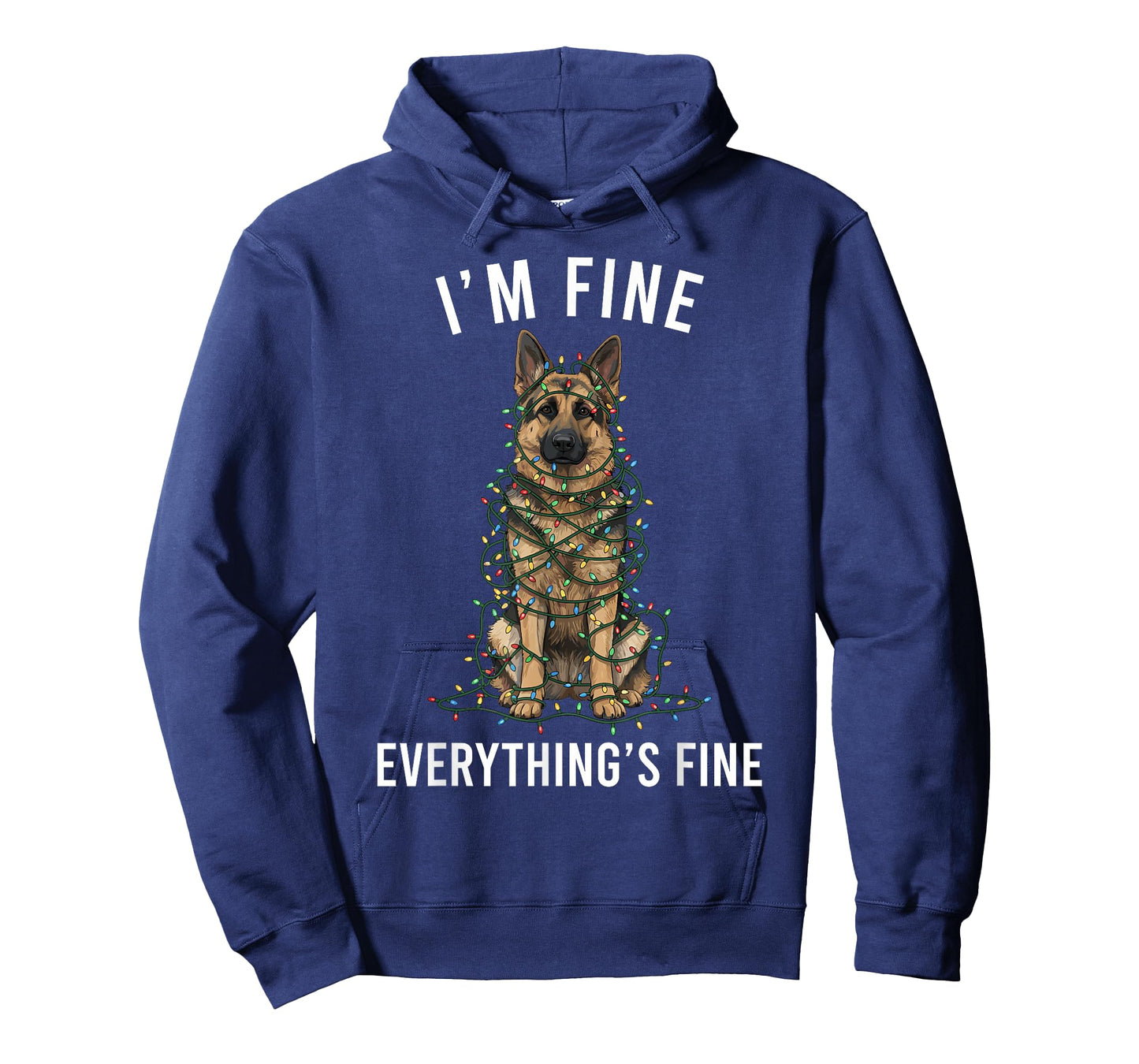 German Shepherd Christmas I'm Fine Everything is Fine T-Shirt