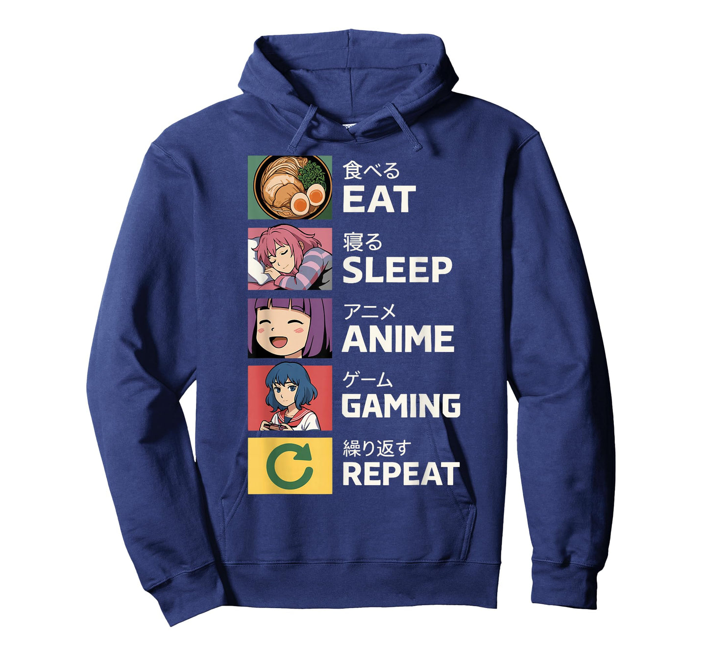 Eat Sleep Anime Gaming Repeat T-Shirt