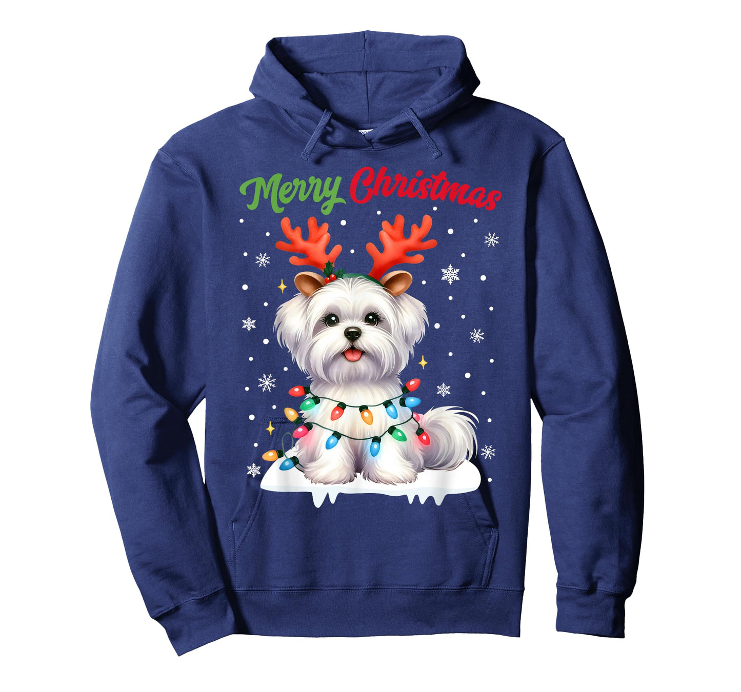 Christmas Pajamas Men Women Kids Maltese Dog Christmas T-Shirt