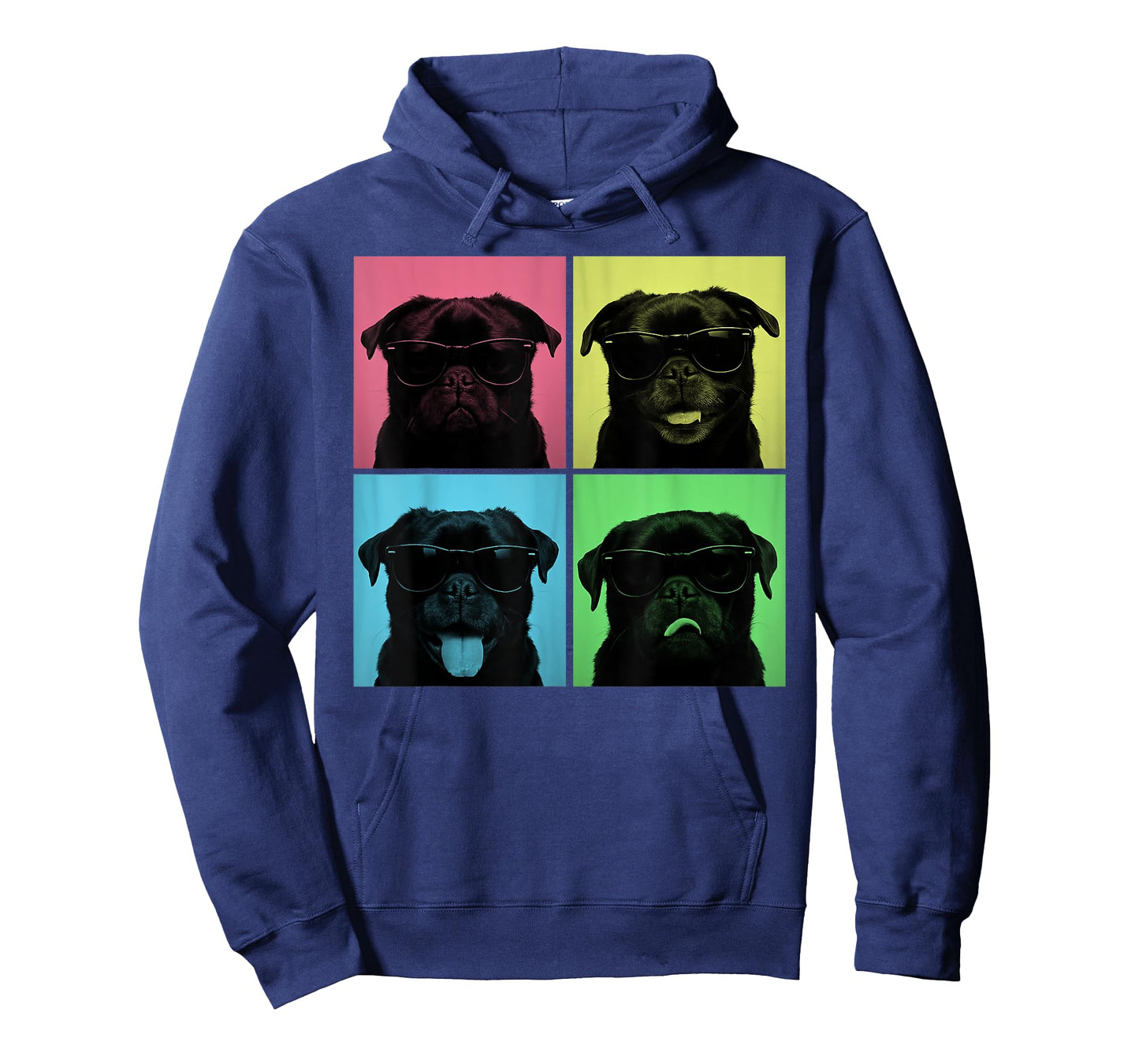 Black Pug Pop Art Funny Dog Lover Pug Photo Booth Men Women Kids T-Shirt